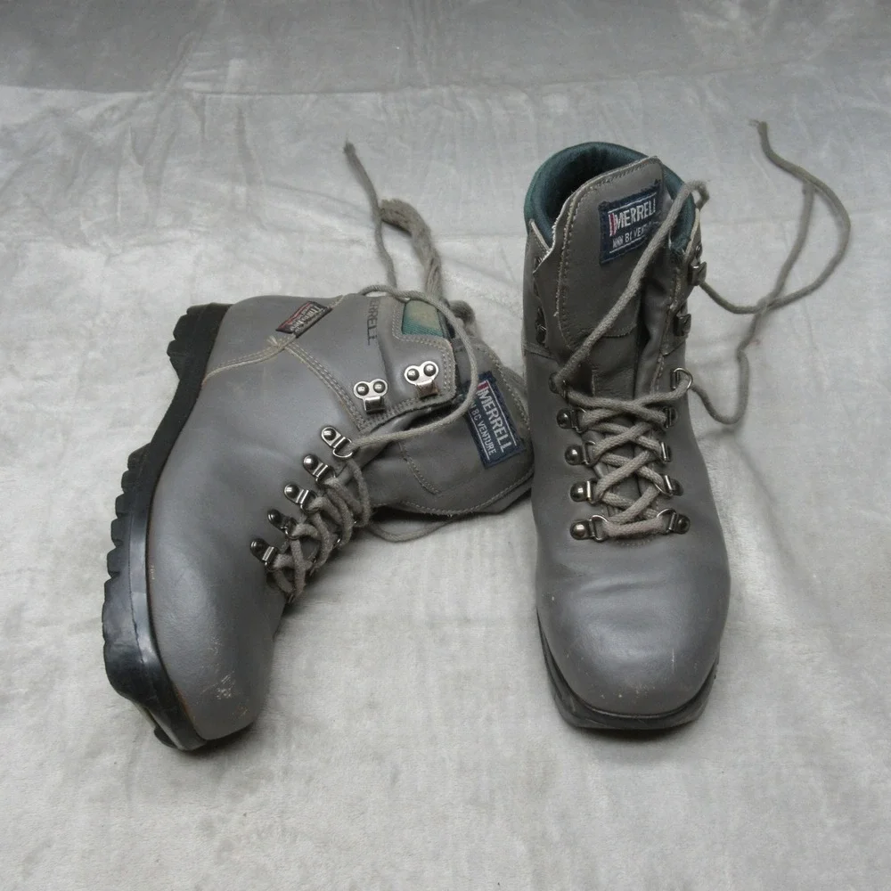 Merrell Women Ski Boots‎ 8 Gray Cross Country BC Venture Leather Insulated VTG